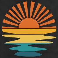 Retro Sunset Rays Wavy Vintage Retro Sunshine Sun Rays Beachy Vibes Retro Summer Beanie