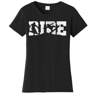 retro Snowboard RIDE Winter Sports Snowboarding Women's T-Shirt