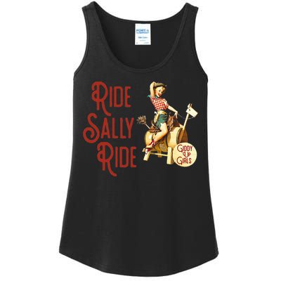 Ride Sally Ride Country Music Rodeo Ladies Essential Tank