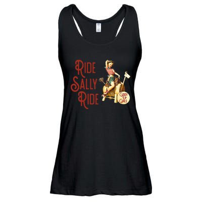 Ride Sally Ride Country Music Rodeo Ladies Essential Flowy Tank