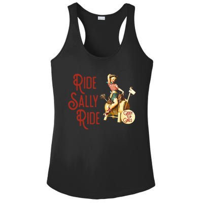 Ride Sally Ride Country Music Rodeo Ladies PosiCharge Competitor Racerback Tank