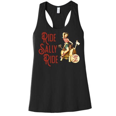 Ride Sally Ride Country Music Rodeo Women's Racerback Tank