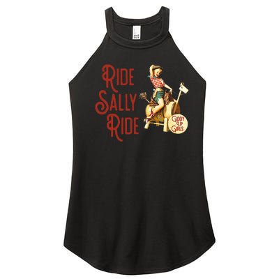 Ride Sally Ride Country Music Rodeo Women's Perfect Tri Rocker Tank