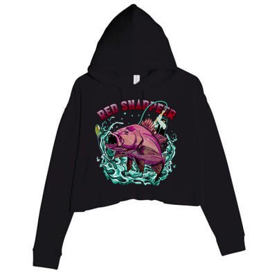 Red Snapper Crop Fleece Hoodie