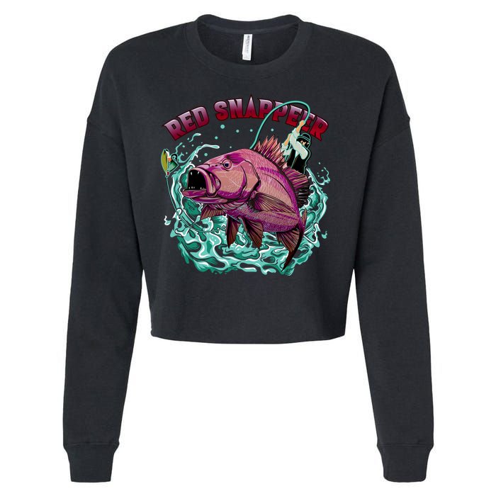 Red Snapper Cropped Pullover Crew