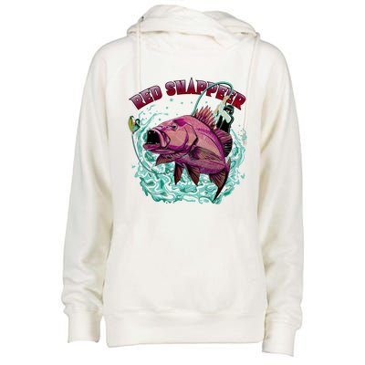 Red Snapper Womens Funnel Neck Pullover Hood