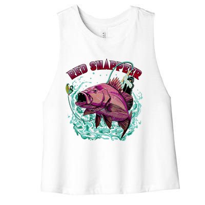 Red Snapper Women's Racerback Cropped Tank