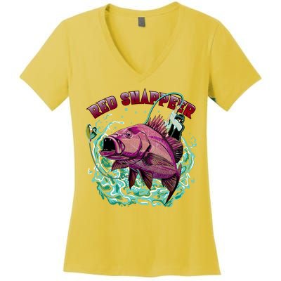 Red Snapper Women's V-Neck T-Shirt