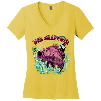 Red Snapper Women's V-Neck T-Shirt