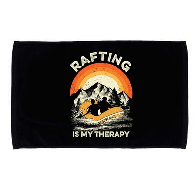 Retro Sunset River I Rafting Gift Microfiber Hand Towel