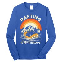 Retro Sunset River I Rafting Gift Long Sleeve Shirt