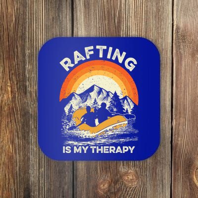 Retro Sunset River I Rafting Gift Coaster