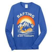 Retro Sunset River I Rafting Gift Tall Long Sleeve T-Shirt