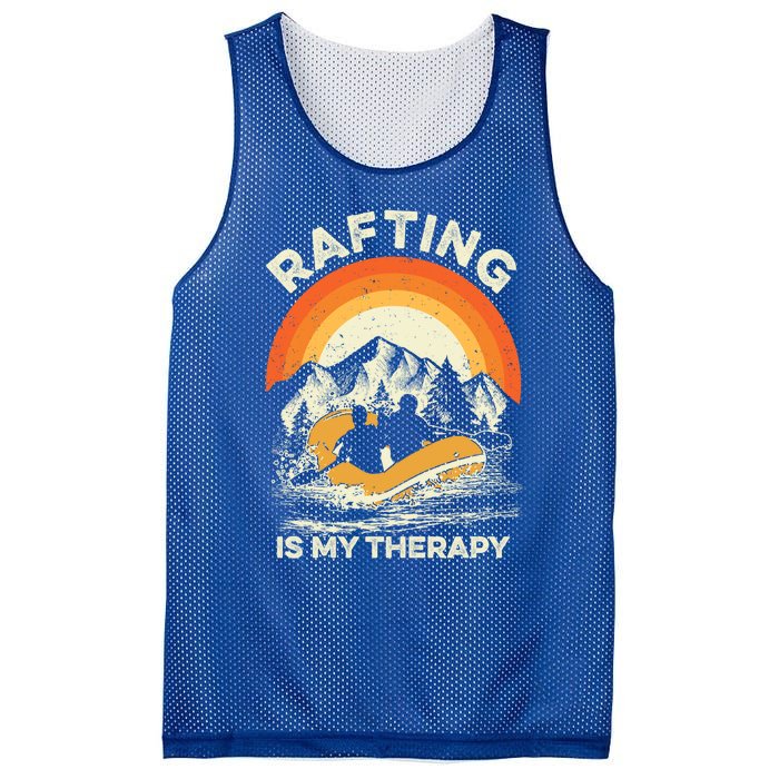 Retro Sunset River I Rafting Gift Mesh Reversible Basketball Jersey Tank