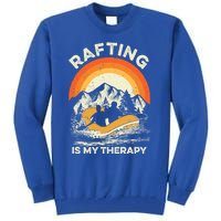 Retro Sunset River I Rafting Gift Tall Sweatshirt