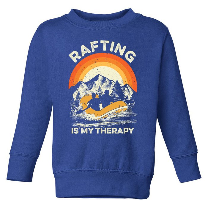 Retro Sunset River I Rafting Gift Toddler Sweatshirt