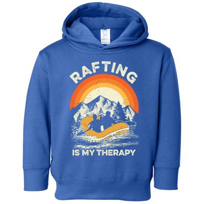 Retro Sunset River I Rafting Gift Toddler Hoodie