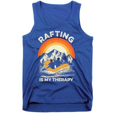 Retro Sunset River I Rafting Gift Tank Top