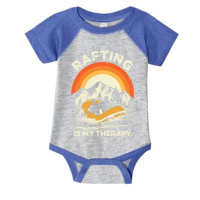 Retro Sunset River I Rafting Gift Infant Baby Jersey Bodysuit