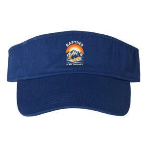 Retro Sunset River I Rafting Gift Valucap Bio-Washed Visor