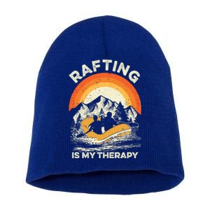 Retro Sunset River I Rafting Gift Short Acrylic Beanie