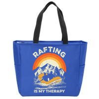 Retro Sunset River I Rafting Gift Zip Tote Bag