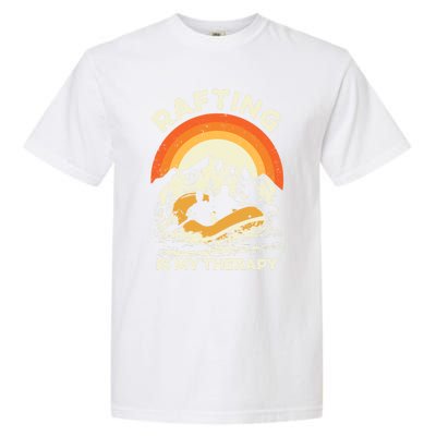 Retro Sunset River I Rafting Gift Garment-Dyed Heavyweight T-Shirt