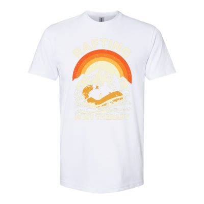 Retro Sunset River I Rafting Gift Softstyle CVC T-Shirt