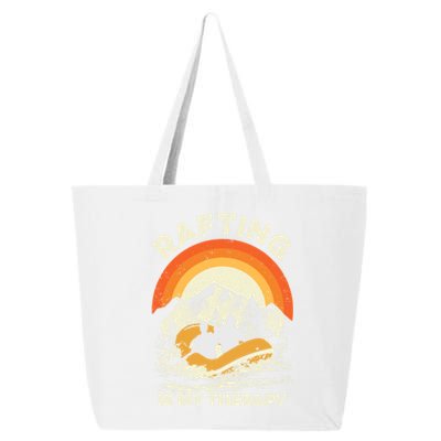 Retro Sunset River I Rafting Gift 25L Jumbo Tote