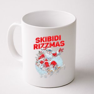 Retro Skibid.I Rizzmas Funny Santa Clause Skating Board Xmas Coffee Mug