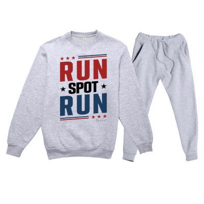 Run Spot Run Run Spot Run Trump 2024 Premium Crewneck Sweatsuit Set