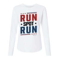 Run Spot Run Run Spot Run Trump 2024 Womens Cotton Relaxed Long Sleeve T-Shirt