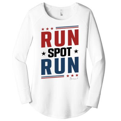 Run Spot Run Run Spot Run Trump 2024 Women's Perfect Tri Tunic Long Sleeve Shirt