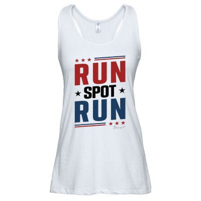 Run Spot Run Run Spot Run Trump 2024 Ladies Essential Flowy Tank