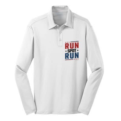 Run Spot Run Run Spot Run Trump 2024 Silk Touch Performance Long Sleeve Polo