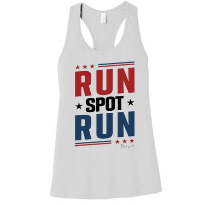 Run Spot Run Run Spot Run Trump 2024 Women's Racerback Tank