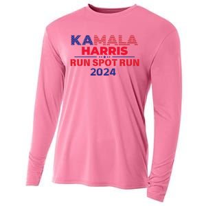 Run Spot Run Donald Trump Debate 2024 Kamala Cooling Performance Long Sleeve Crew