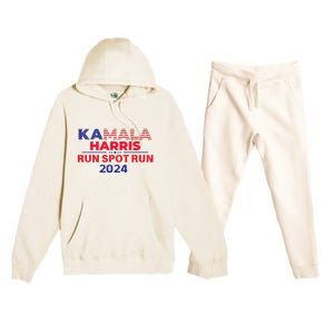 Run Spot Run Donald Trump Debate 2024 Kamala Premium Hooded Sweatsuit Set