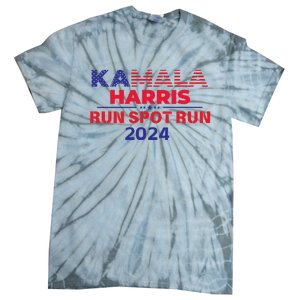 Run Spot Run Donald Trump Debate 2024 Kamala Tie-Dye T-Shirt