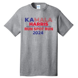 Run Spot Run Donald Trump Debate 2024 Kamala Tall T-Shirt