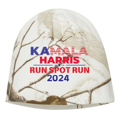 Run Spot Run Donald Trump Debate 2024 Kamala Kati - Camo Knit Beanie