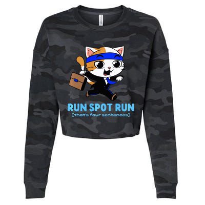 Run Spot Run Politicat Cropped Pullover Crew