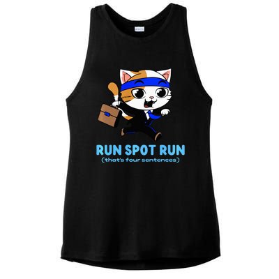 Run Spot Run Politicat Ladies PosiCharge Tri-Blend Wicking Tank