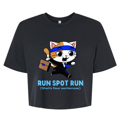 Run Spot Run Politicat Bella+Canvas Jersey Crop Tee