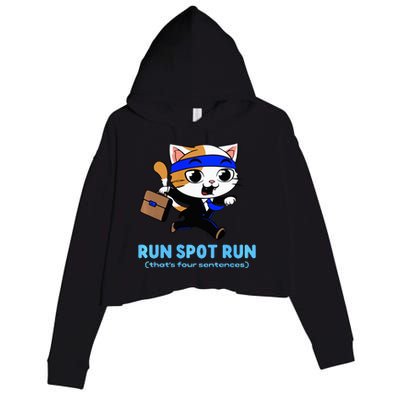 Run Spot Run Politicat Crop Fleece Hoodie