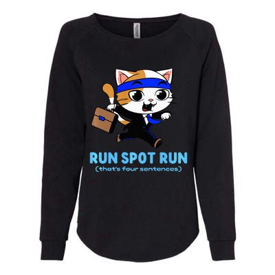 Run Spot Run Politicat Womens California Wash Sweatshirt