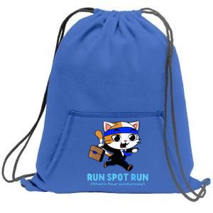 Run Spot Run Politicat Sweatshirt Cinch Pack Bag