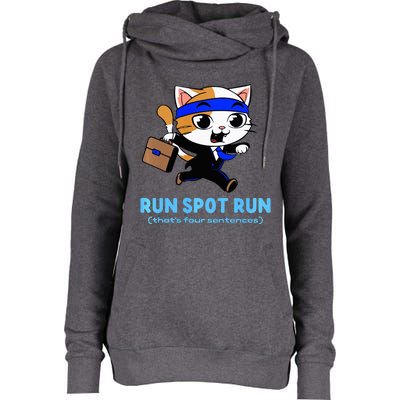 Run Spot Run Politicat Womens Funnel Neck Pullover Hood