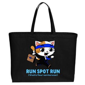 Run Spot Run Politicat Cotton Canvas Jumbo Tote