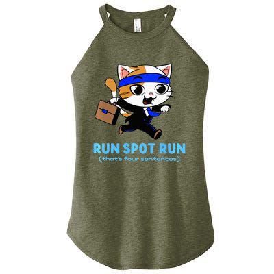 Run Spot Run Politicat Women's Perfect Tri Rocker Tank